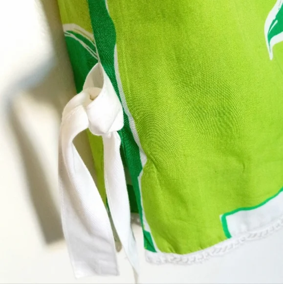 LILLY PULITZER Retro Lime Green and White Daisy Floral Smock Dress Size 8 - Picture 9 of 11